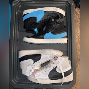 Black/Ice Blue Nike Blazers - 8.5M/10W